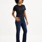Women's 725 Navy Blue Flared Fit High Rise Jeans - Side View