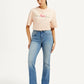 Women's 725 Blue Flared Fit High Rise Jeans - Styleshot View