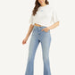 Women's 725 Blue Flared Fit High Rise Jeans - Styleshot View