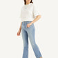 Women's 725 Blue Flared Fit High Rise Jeans - Side View