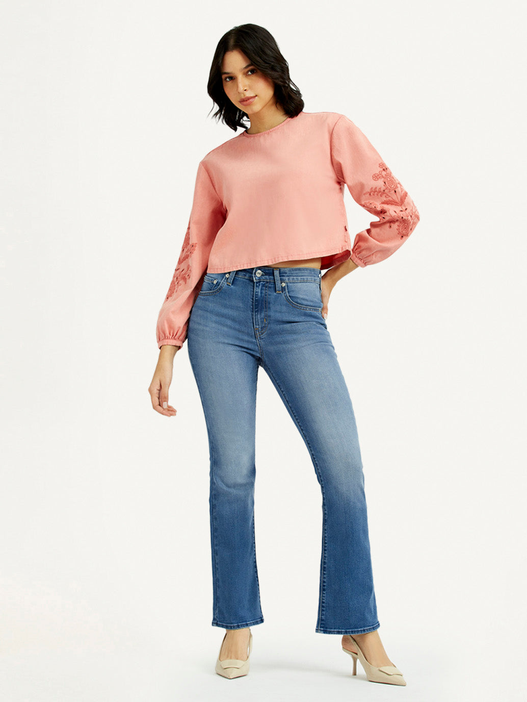 Women's 725 Med Indigo Bootcut Fit High Rise Jeans