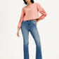 Women's 725 Med Indigo Flared Fit High Rise Jeans - Styleshot View