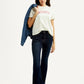 Women's 725 Navy Flared Fit High Rise Jeans - Styleshot View