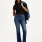 Women's 725 Dark Indigo Flared Fit High Rise Jeans - Styleshot View