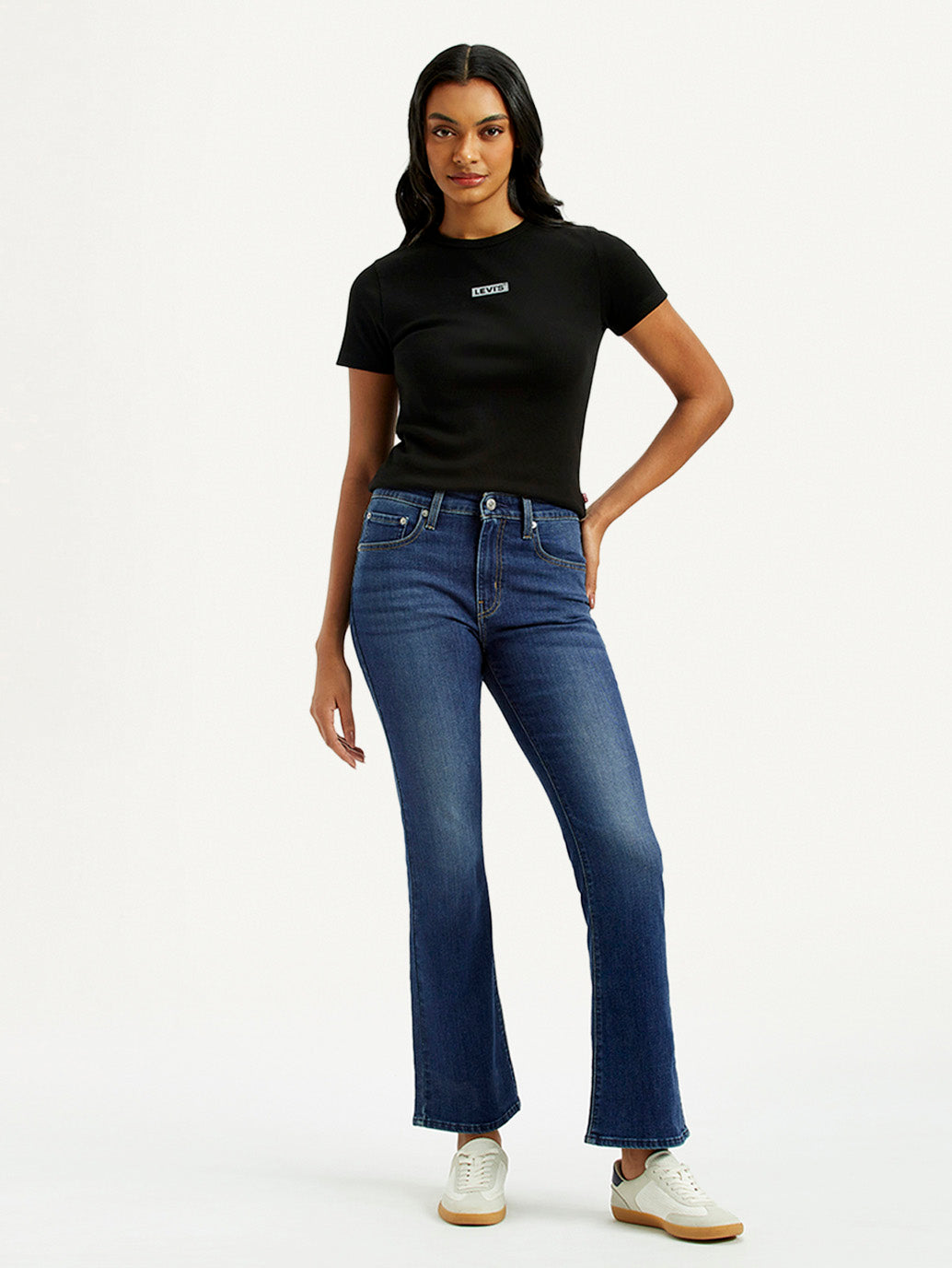 Women's 725 Dark Indigo Flared Fit High Rise Jeans
