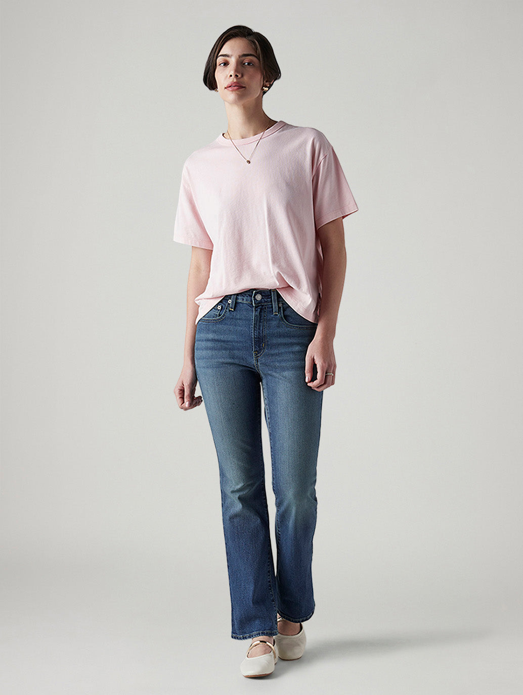 Women's 725 Med Indigo Bootcut Fit High Rise Jeans