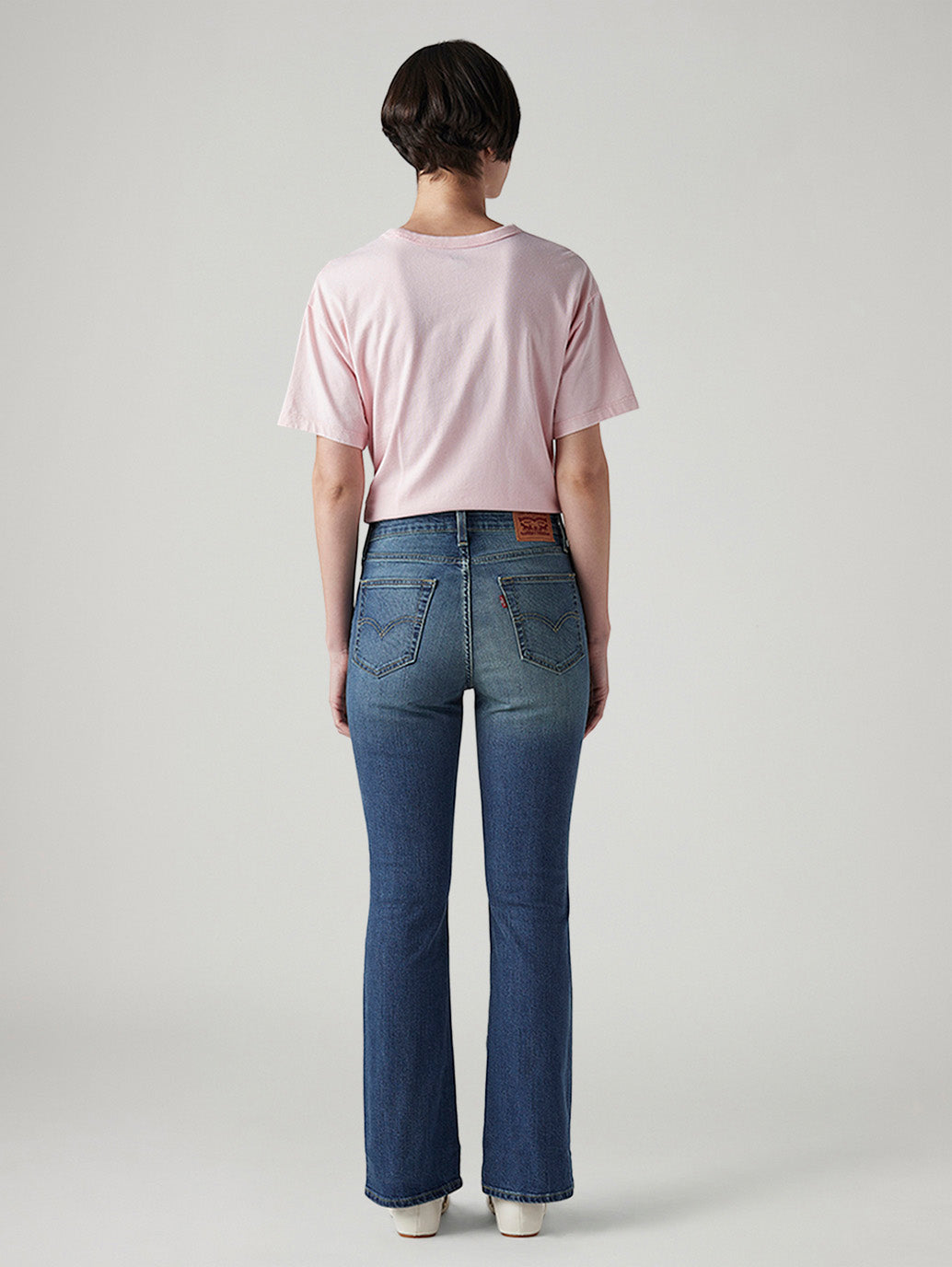 Women's 725 Med Indigo Bootcut Fit High Rise Jeans - Back View