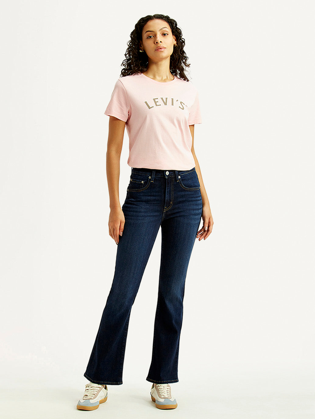 Women's 725 Dark Indigo Bootcut Fit High Rise Jeans - Front View