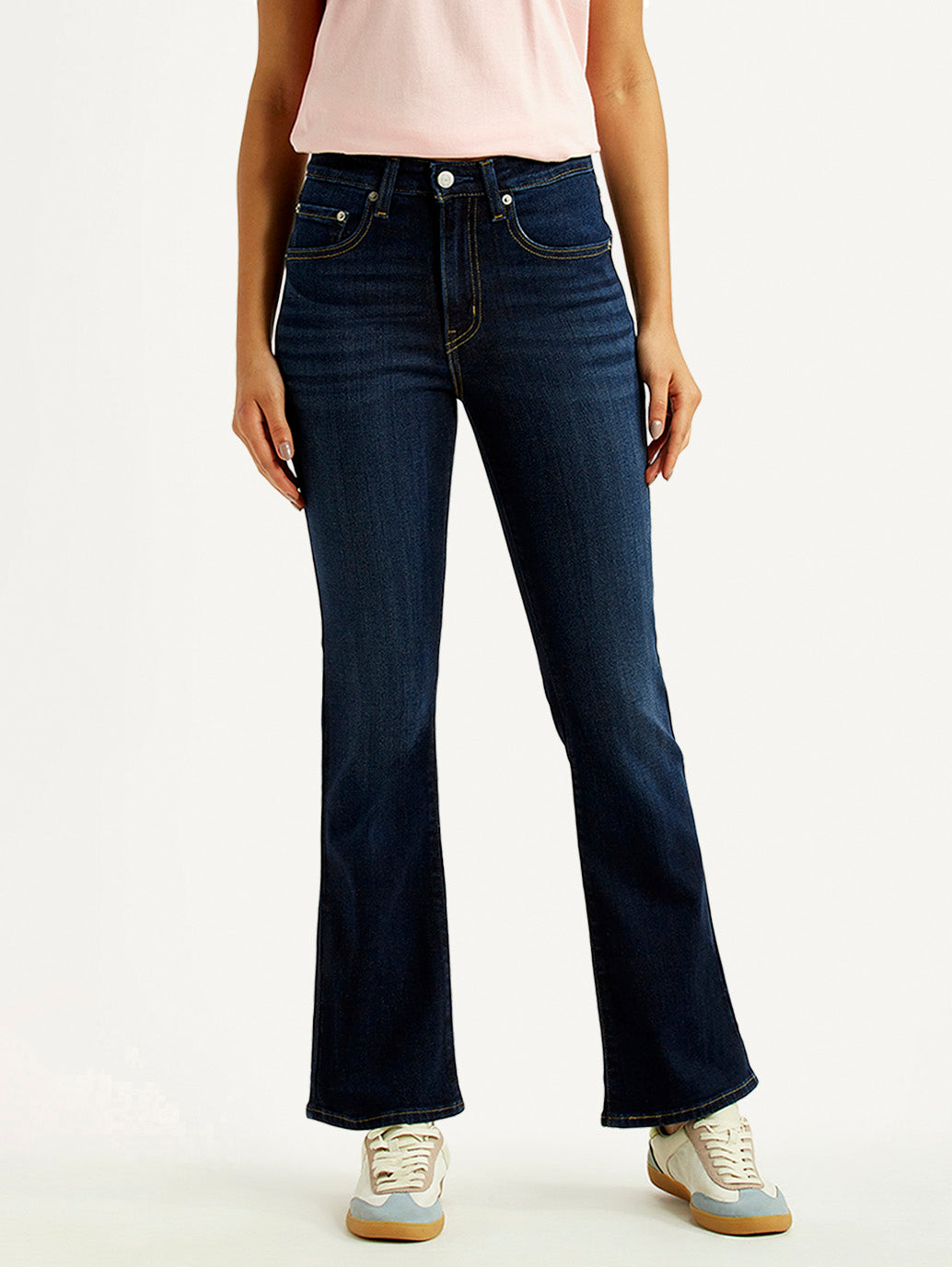 Women's 725 Dark Indigo Bootcut Fit High Rise Jeans - Front View