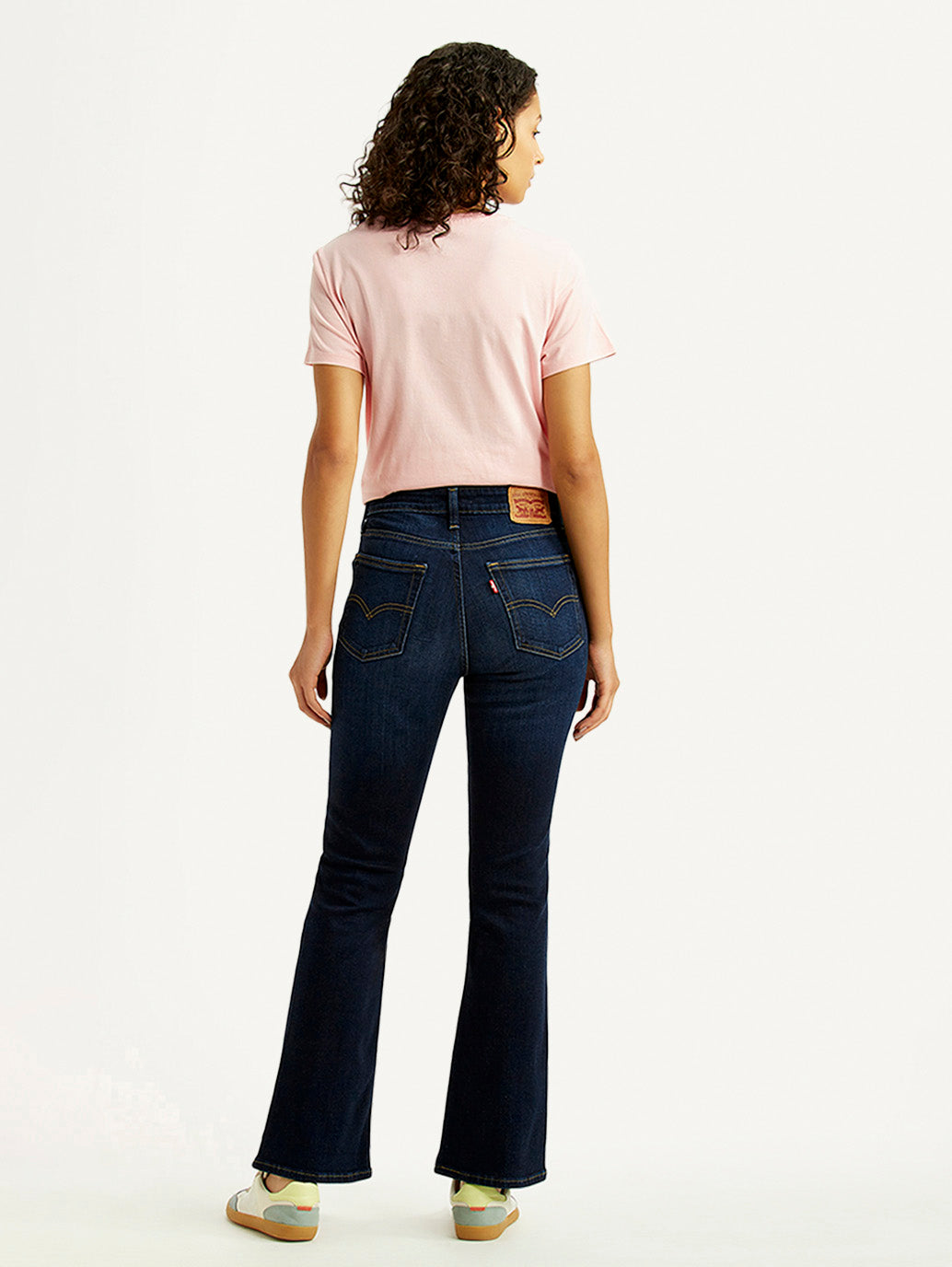 Women's 725 Dark Indigo Bootcut Fit High Rise Jeans - Back View
