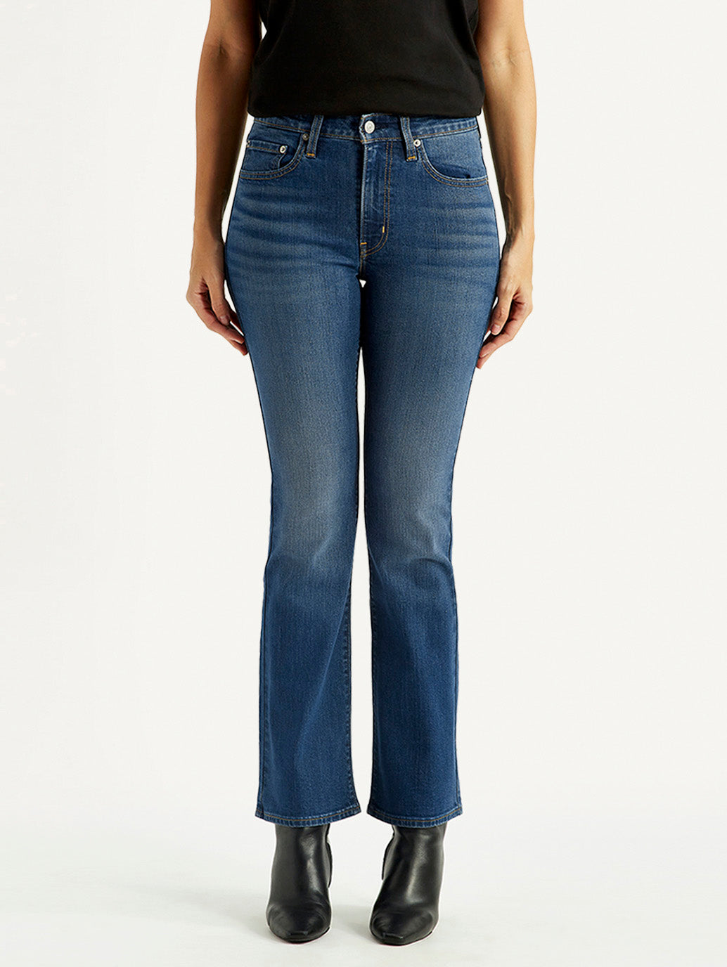 Women's 725 Dark Indigo Bootcut Fit High Rise Jeans - Front View
