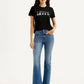Women's 725 Blue Slim Bootcut Fit High Rise Jeans - Styleshot View