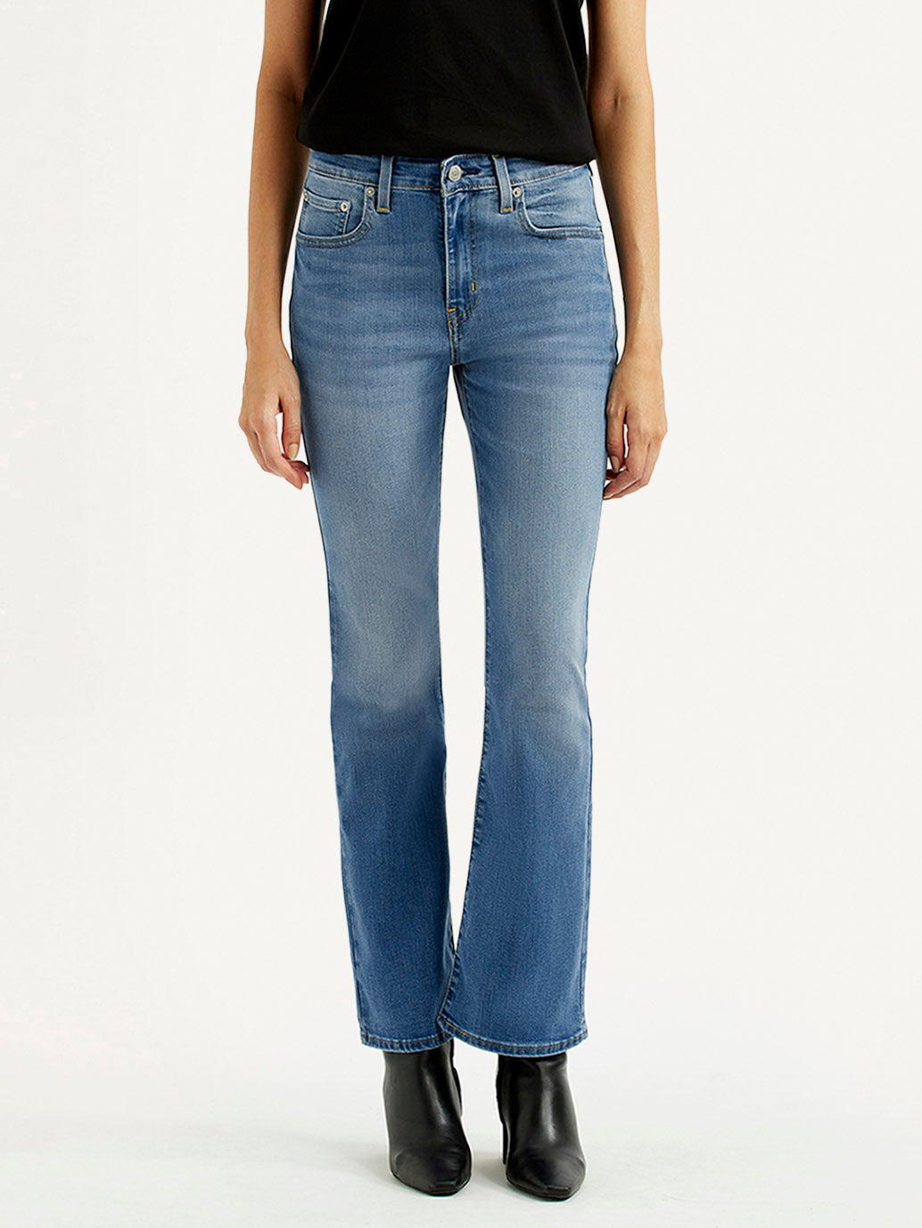 Women's 725 Blue Slim Bootcut Fit High Rise Jeans - Front View