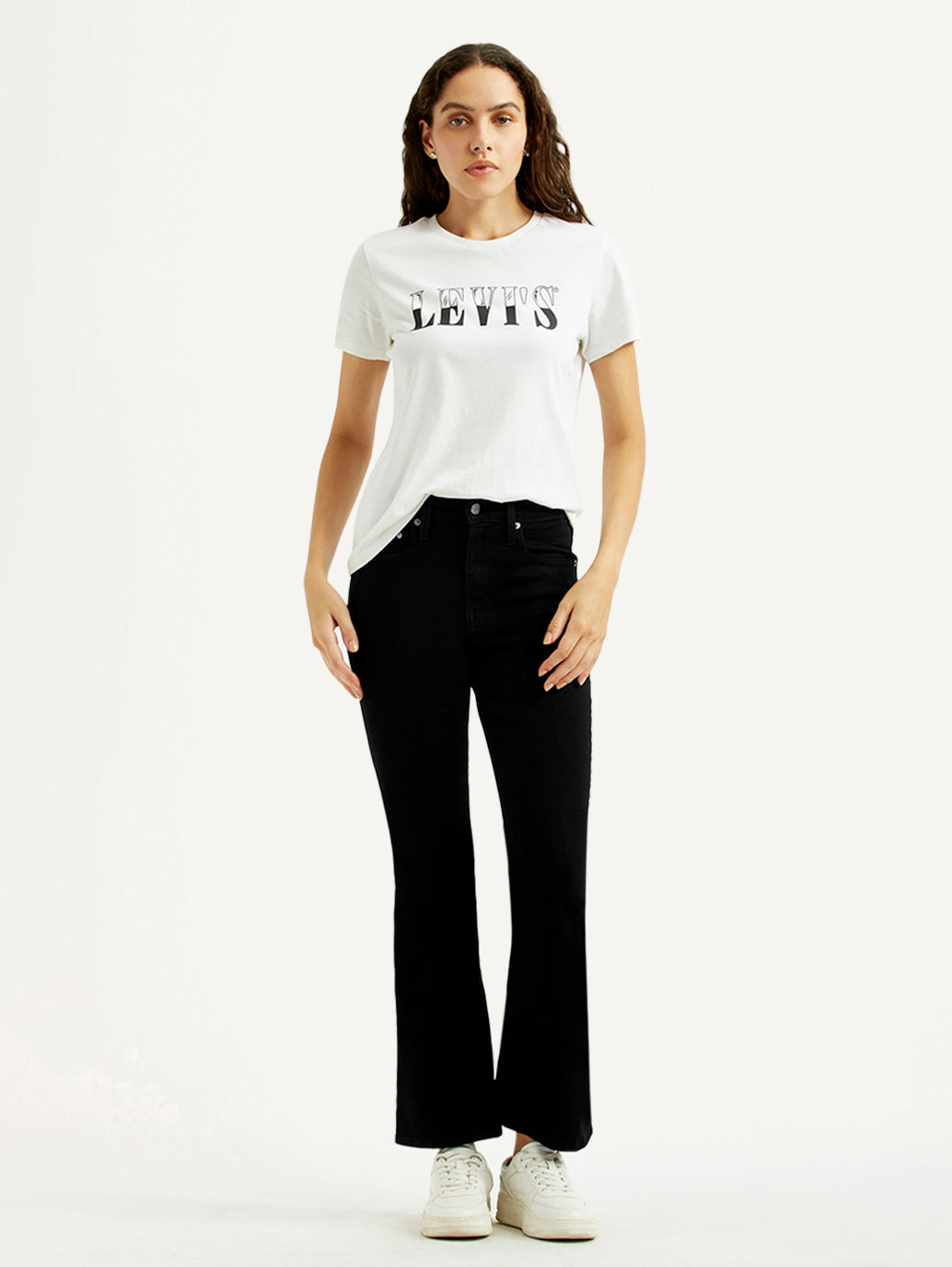 Women's 725 Black Slim Bootcut Fit High Rise Jeans