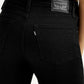 Women's 725 Black Slim Bootcut Fit High Rise Jeans - Detail View