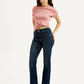 Women's 725 Dark Blue Slim Bootcut Fit High Rise Jeans - Styleshot View