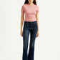 Women's 725 Dark Blue Slim Bootcut Fit High Rise Jeans - Front View