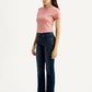 Women's 725 Dark Blue Slim Bootcut Fit High Rise Jeans - Side View