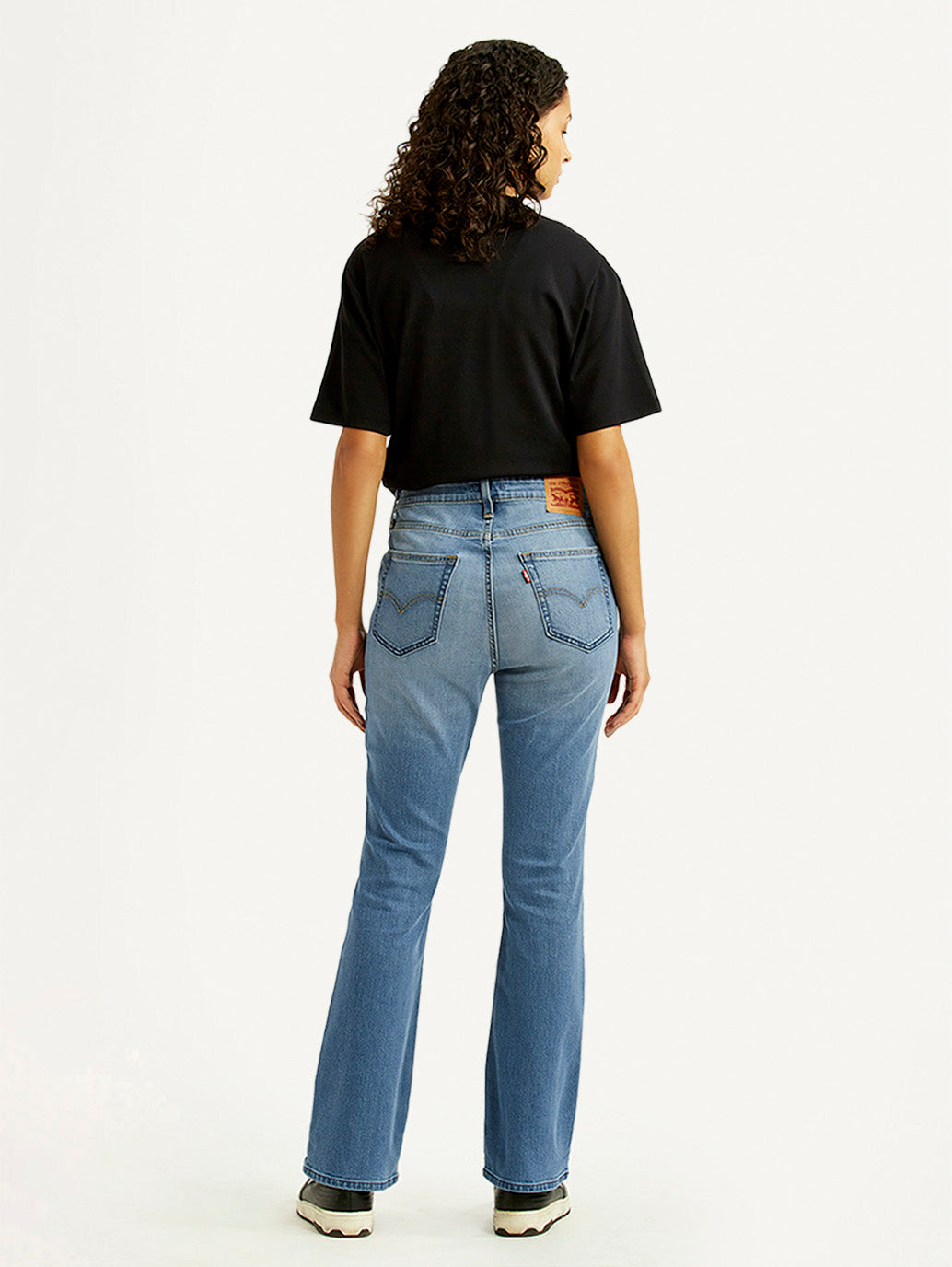 Women's 725 Med Indigo Bootcut Fit High Rise Jeans - Back View