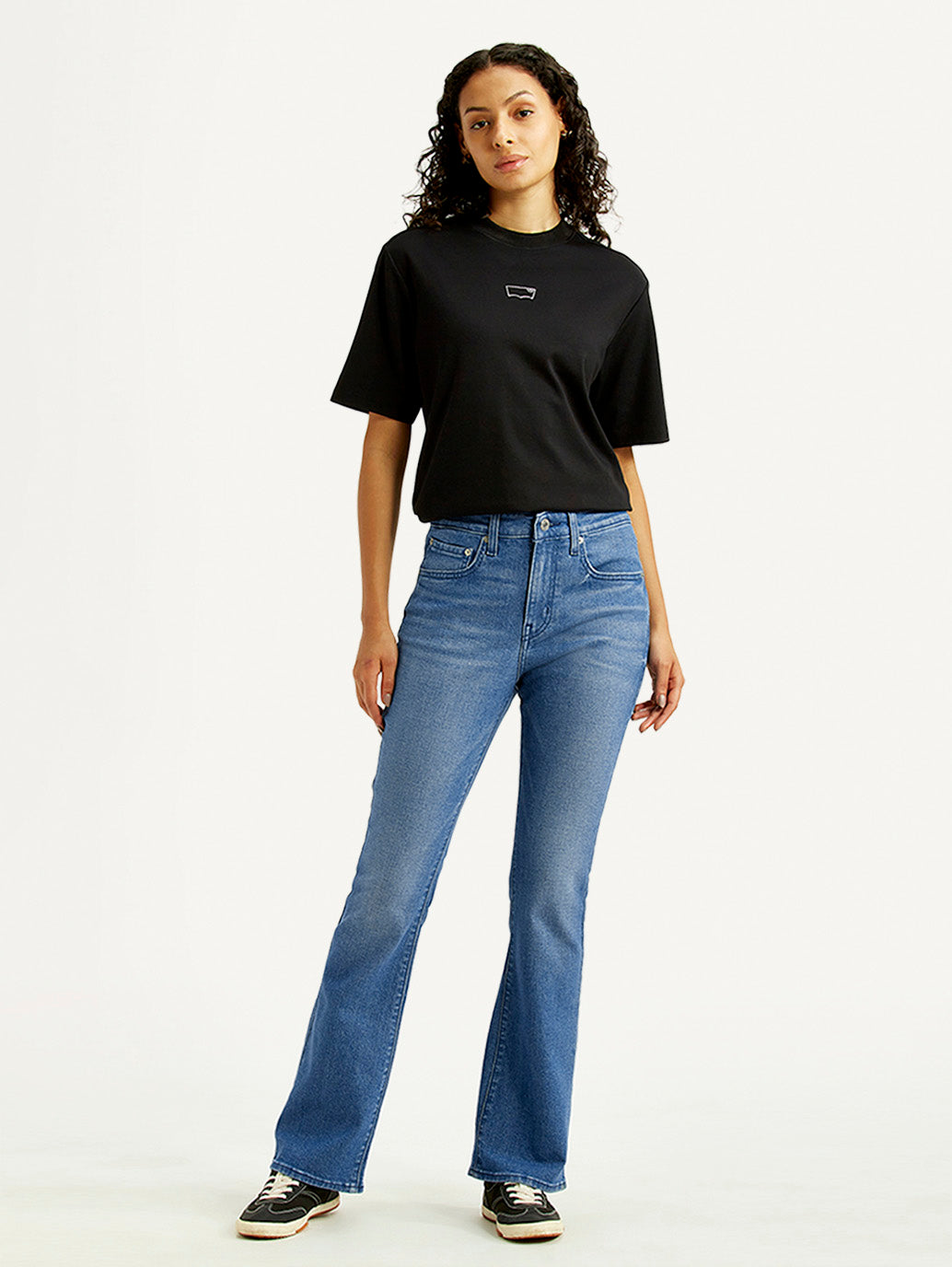Women's 725 Med Indigo Bootcut Fit High Rise Jeans - Front View