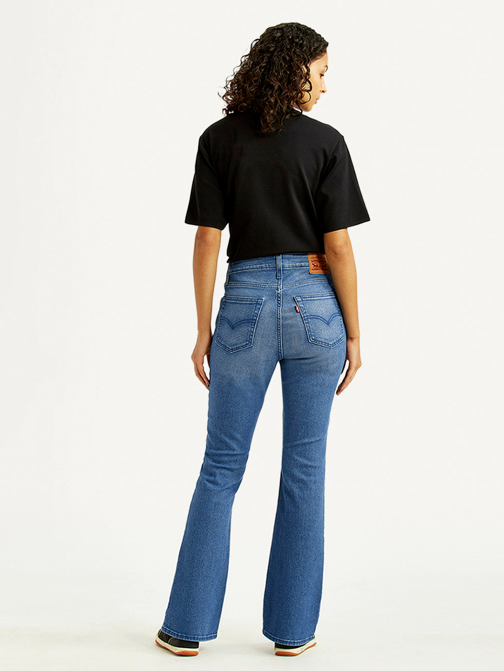 Women's 725 Med Indigo Bootcut Fit High Rise Jeans - Back View