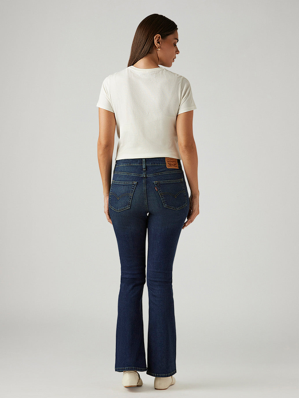 Women's 725 Dark Indigo Bootcut Fit High Rise Jeans - Back View