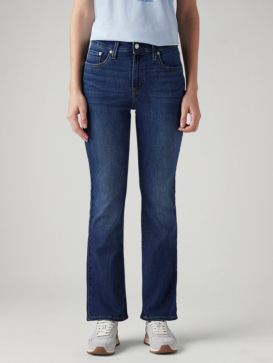 Women's 725 Blue Bootcut Fit High Rise Jeans - Front View
