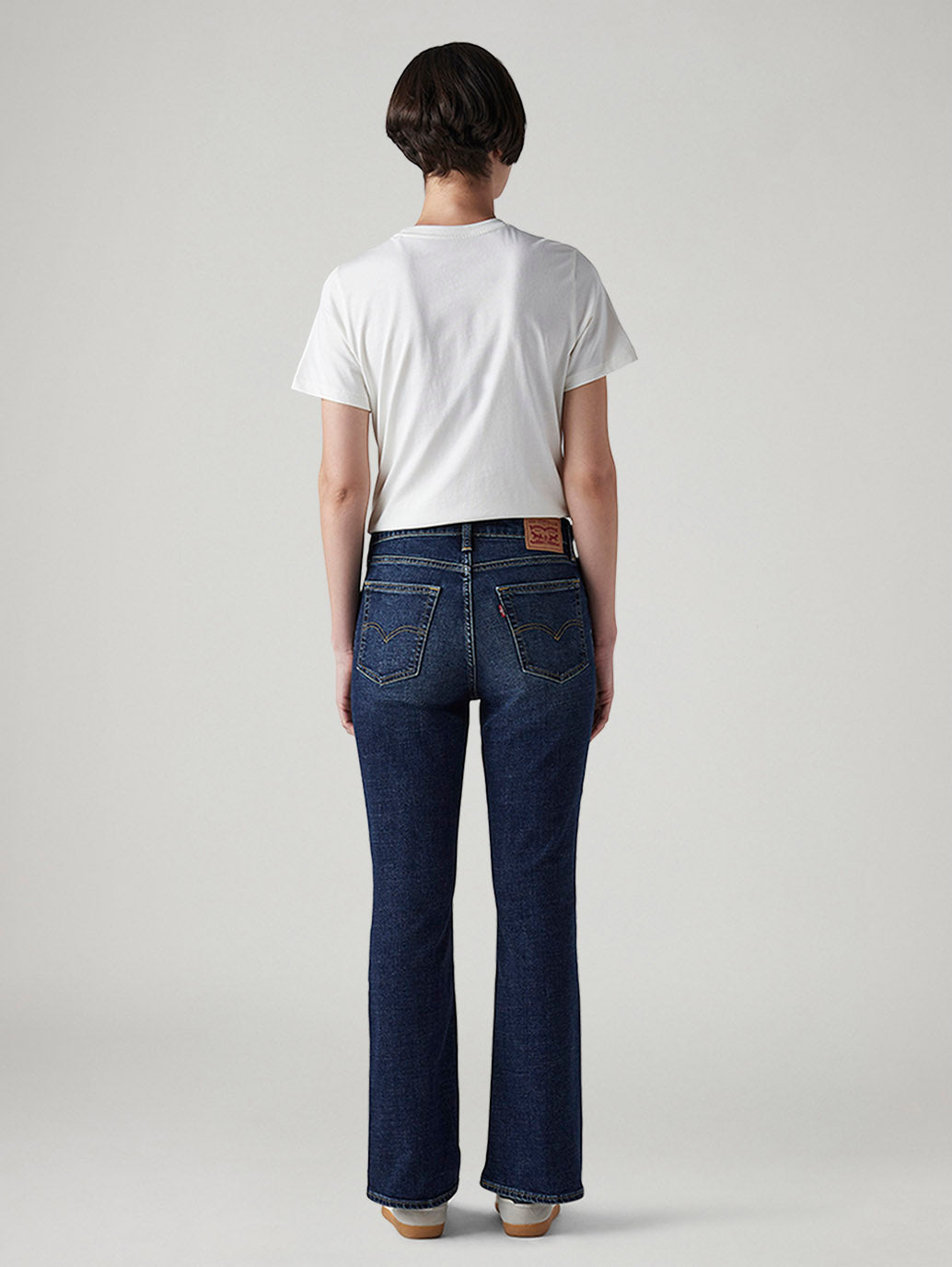 Women's 725 Dark Indigo Bootcut Fit High Rise Jeans - Back View