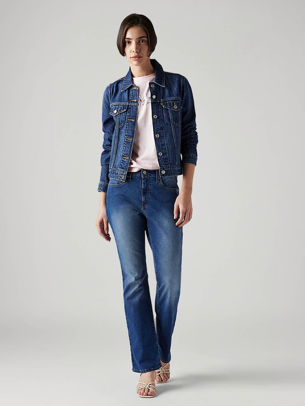 Women's 725 Blue Bootcut Fit High Rise Jeans