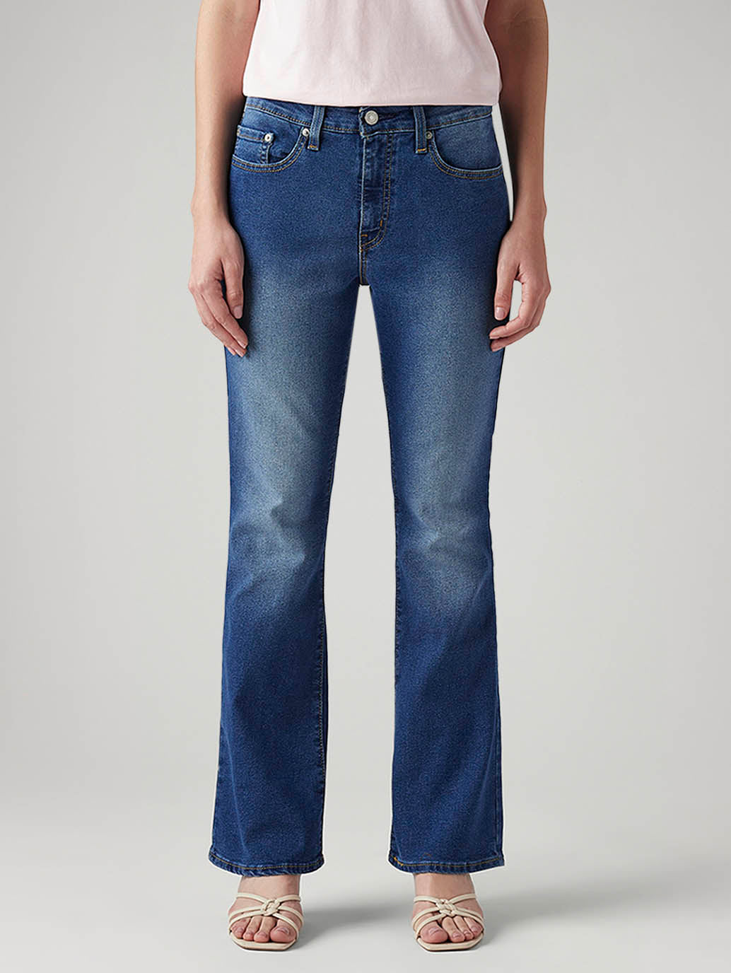 Women's 725 Blue Bootcut Fit High Rise Jeans - Front View