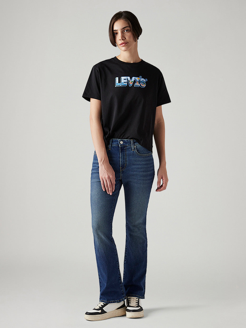 Women's 725 Blue Bootcut Fit High Rise Tinted Jeans