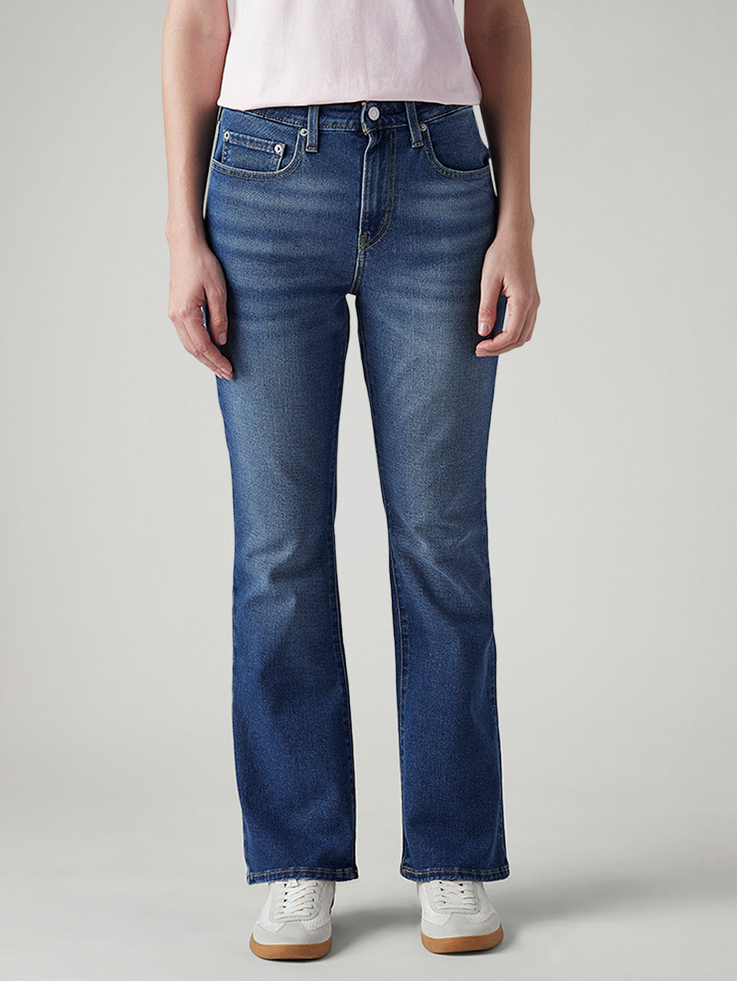 Women's 725 Blue Bootcut Fit High Rise Jeans - Front View