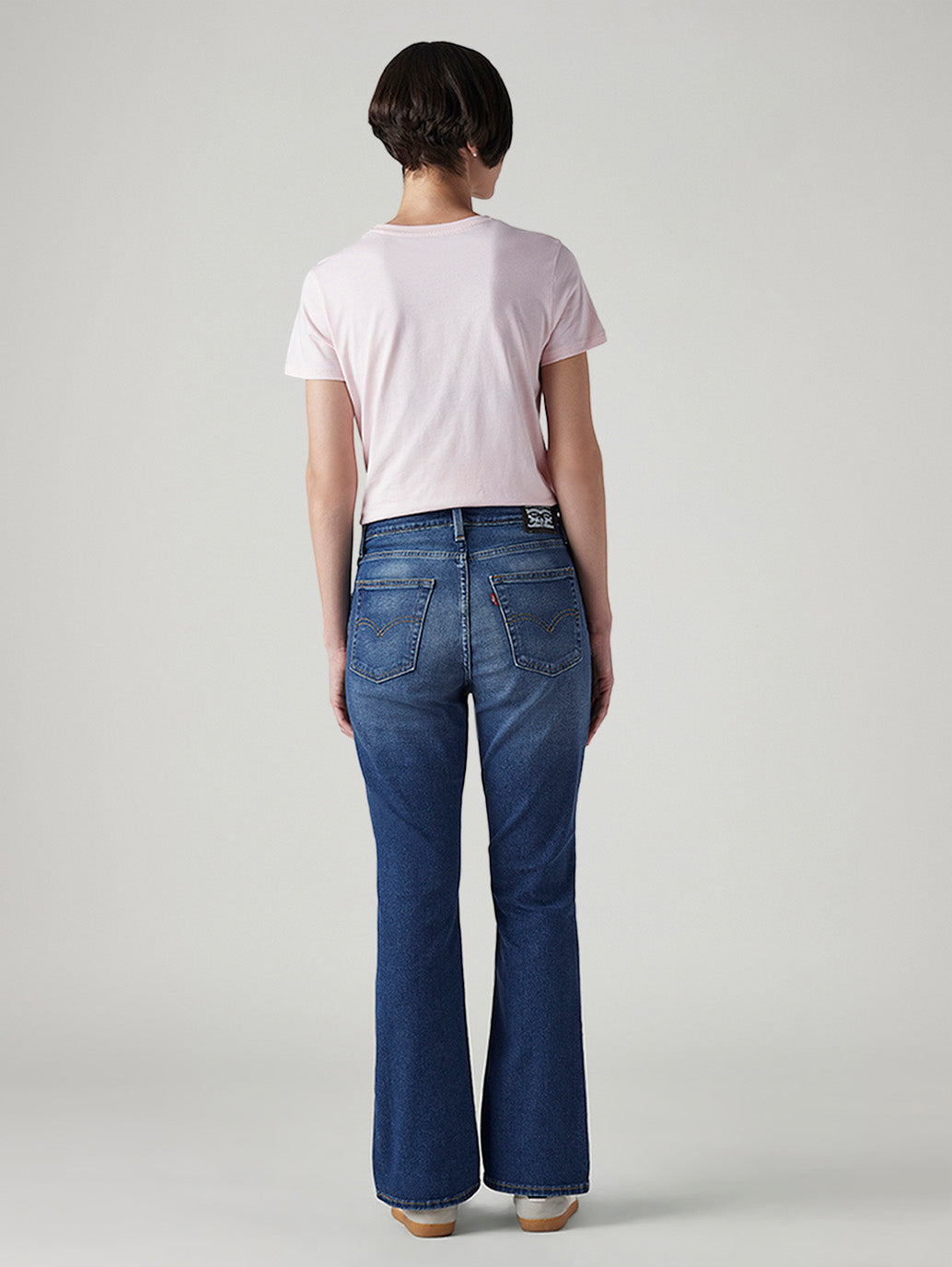 Women's 725 Blue Bootcut Fit High Rise Jeans - Back View