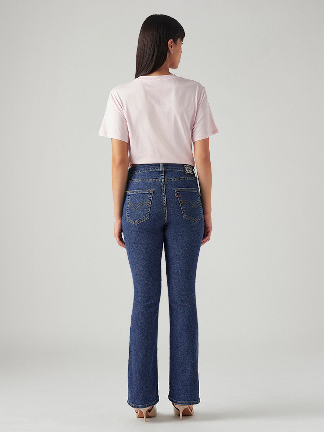 Women's 725 Med Indigo Bootcut Fit High Rise Jeans - Back View