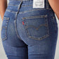 Women's 725 Blue Bootcut Fit High Rise Jeans - 20 View