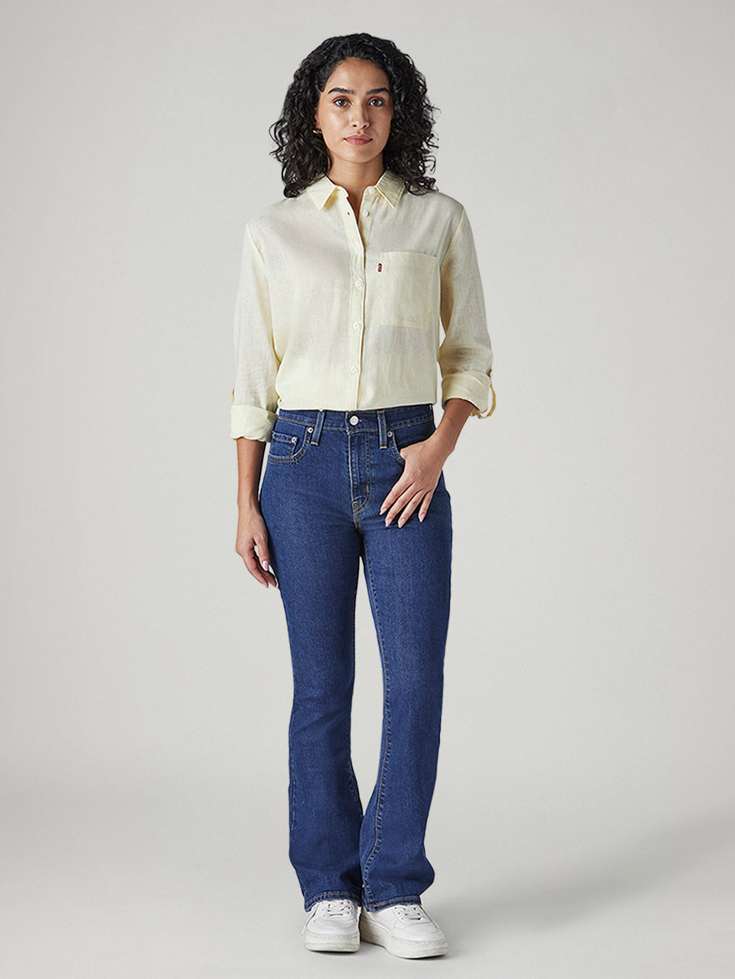 Women's 725 Blue Bootcut Fit High Rise Jeans - 20 View