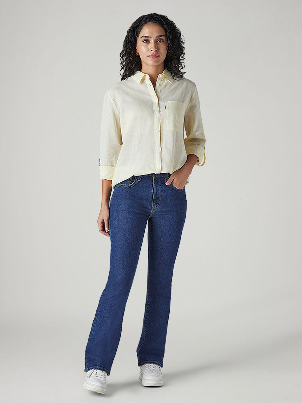Women's 725 Blue Bootcut Fit High Rise Jeans