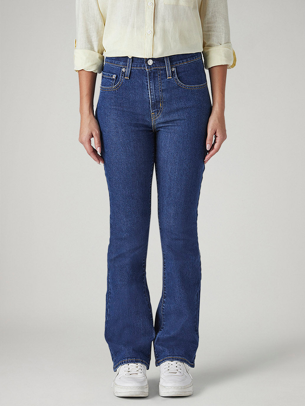 Women's 725 Blue Bootcut Fit High Rise Jeans - 20 View