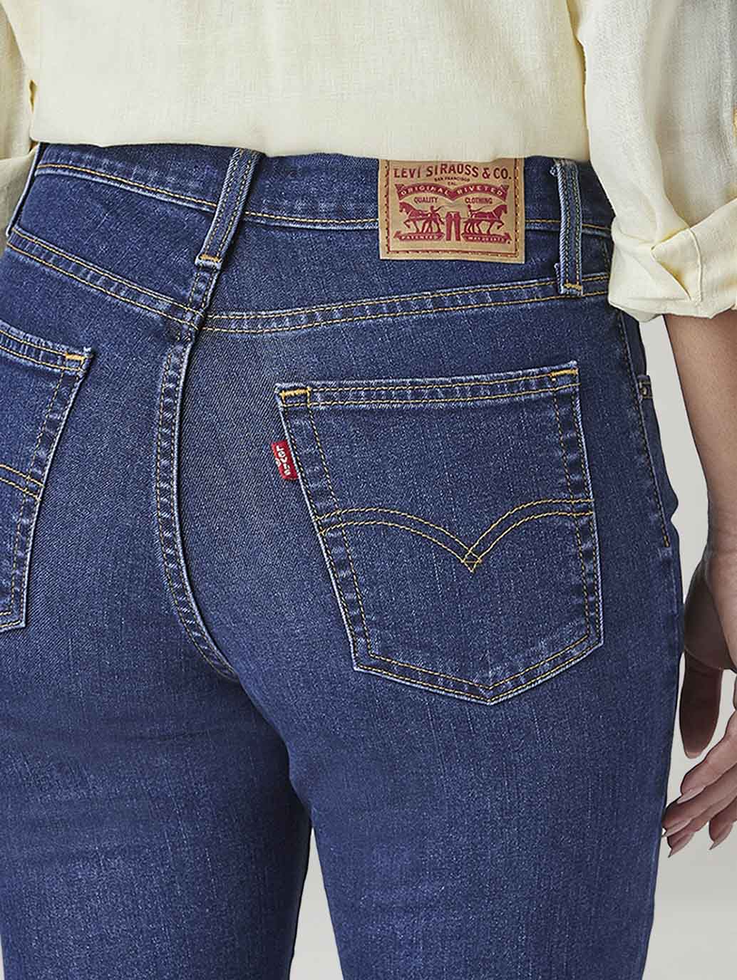 Women's 725 Blue Bootcut Fit High Rise Jeans - 20 View