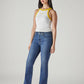Women's 725 Blue Bootcut Fit High Rise Jeans - Side View