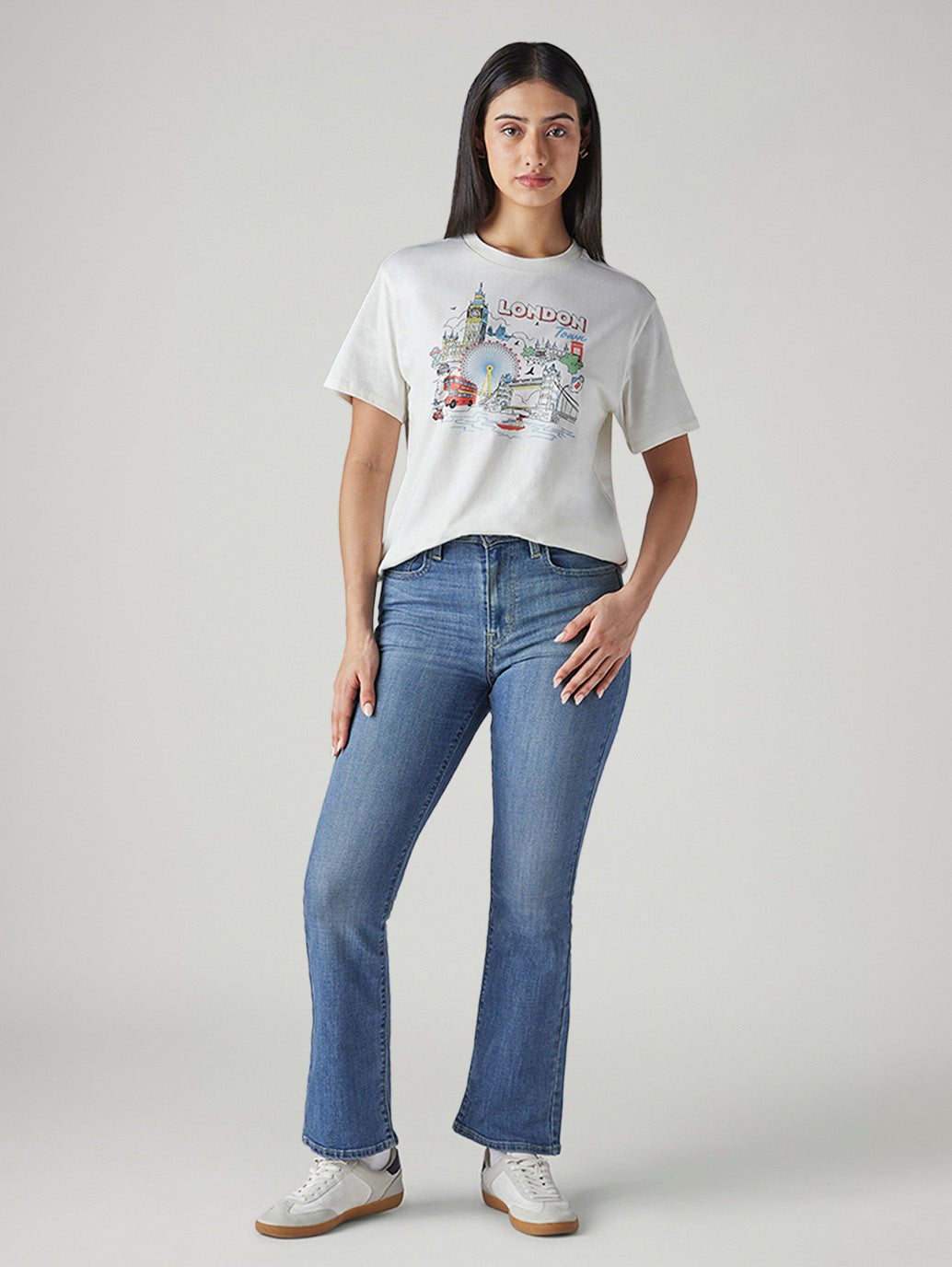 Women's 725 Blue Bootcut Fit High Rise Jeans