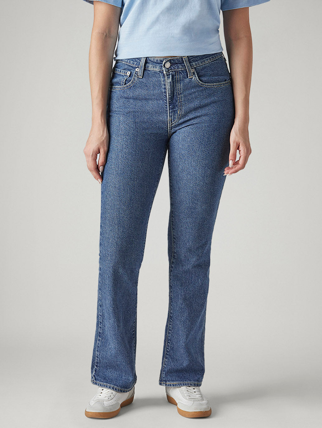 Women's 725 Blue Bootcut Fit High Rise Jeans - Front View
