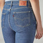 Women's 725 Blue Bootcut Fit High Rise Jeans - Detail View