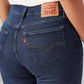 Women's 725 Dark Blue Bootcut Fit High Rise Jeans - Detail View
