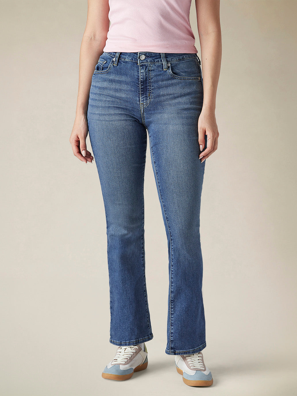 Women's 725 Blue Bootcut Fit Mid Rise Jeans - 2cc9ec51-ee8e-42ed-8f73-db7c1852f454 View