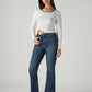 Women's 725 Dark Blue Bootcut Fit Mid Rise Jeans - Styleshot View