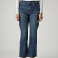 Women's 725 Dark Blue Bootcut Fit Mid Rise Jeans - Front View
