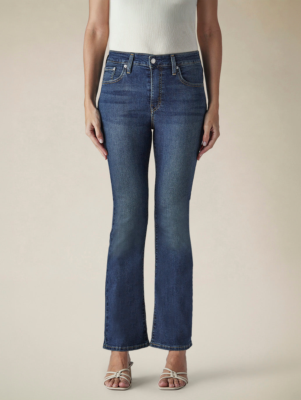 Women's 725 Dark Blue Bootcut Fit Mid Rise Jeans - 4786086c-0669-4fda-86e7-55dcc70c08af View