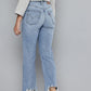 Women's Blue Ribcage Cropped Bootcut Fit High Rise Jeans - 22af2bd2933762fb28275e4be3e1446a View