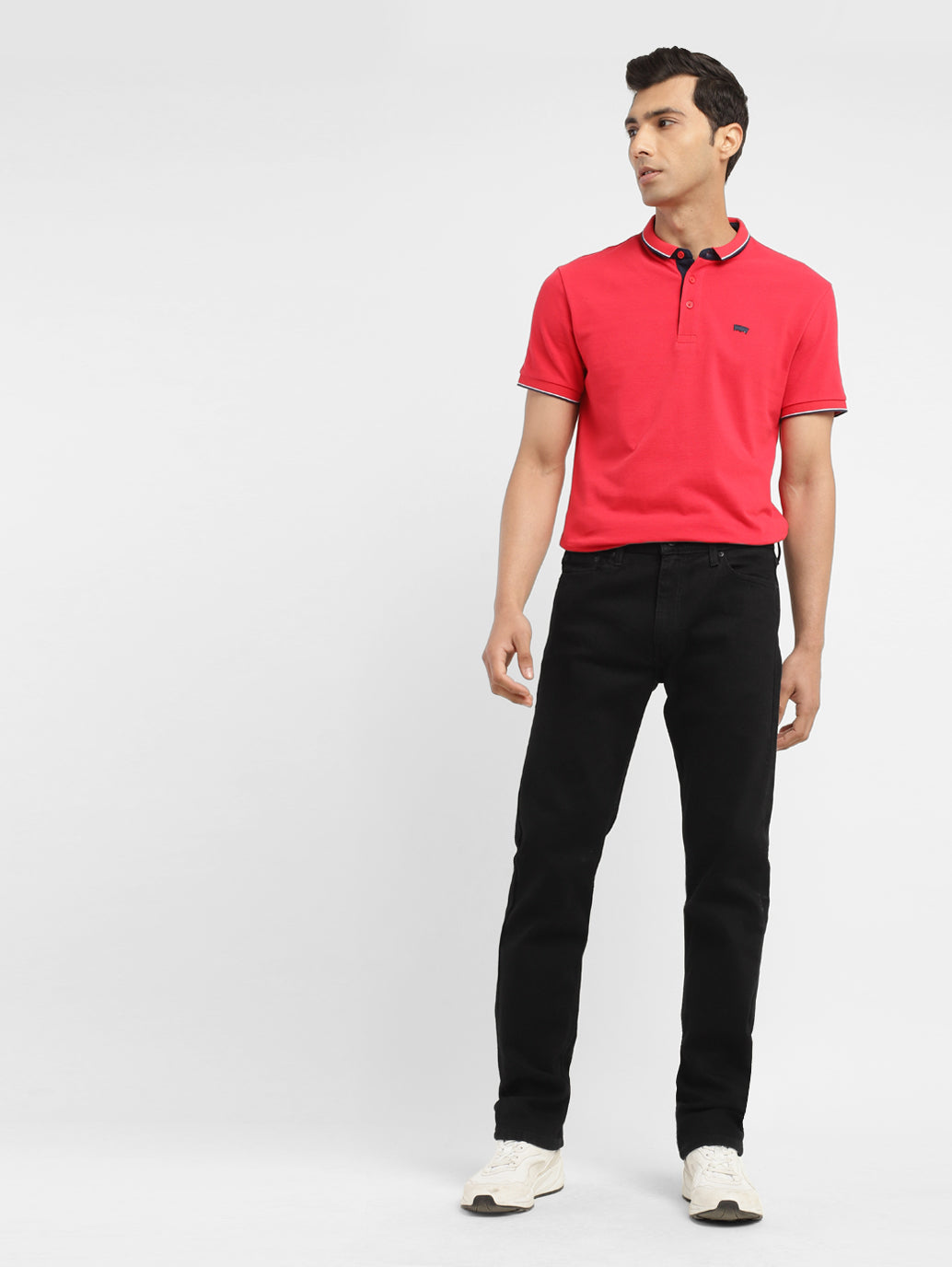 Men's 513 Black Slim Straight Fit Mid Rise Jeans